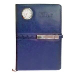 Agenda journalier 14x20,5 cm avec fermoir et montre