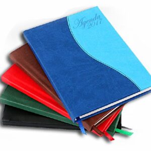 Agenda journalier 21x14,5cm en simili cuir coloris au choix