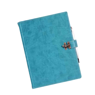 Agenda journalier à spirales avec fermoir 90g/m² 16,5 x 23,5 cm Coloris au choix