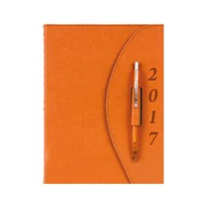 Agenda journalier à spirales avec porte-stylo 90 g/m² 16,5 x 23,5 cm