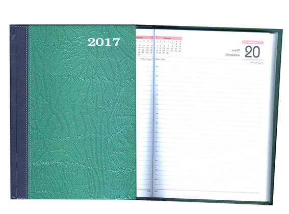 Agenda journalier de bureau format 80 g/m² 17 x 24 cm papier blanc
