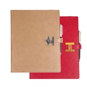 Agenda semainier à spirales avec fermoir 90 g/m² 21 x 29,7cm Coloris au choix