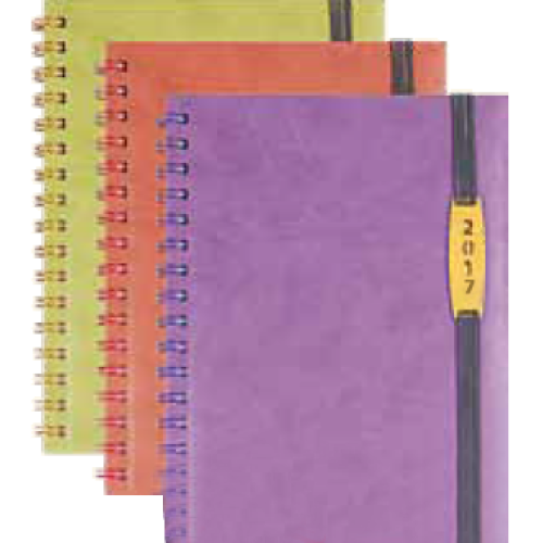 Agenda semainier à spirales petit format 90 g/m² 16,50 x 22,50 cm