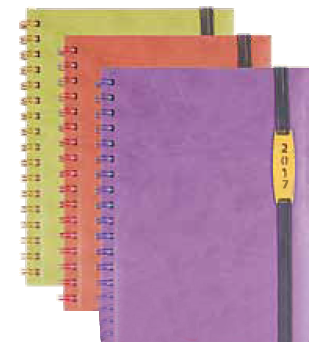 Agenda semainier à spirales petit format 90 g/m² 16,50 x 22,50 cm