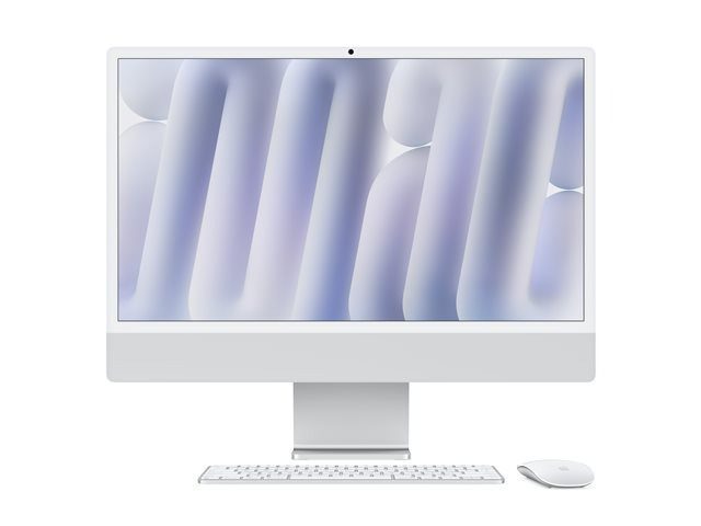 Apple iMac 24" (2024) - Apple M4 10 cœurs 16 Go SSD 256 Go Écran Retina 4.5K avec Nano-texture glass macOS Sequoia Argent (MD3H4FN/A)