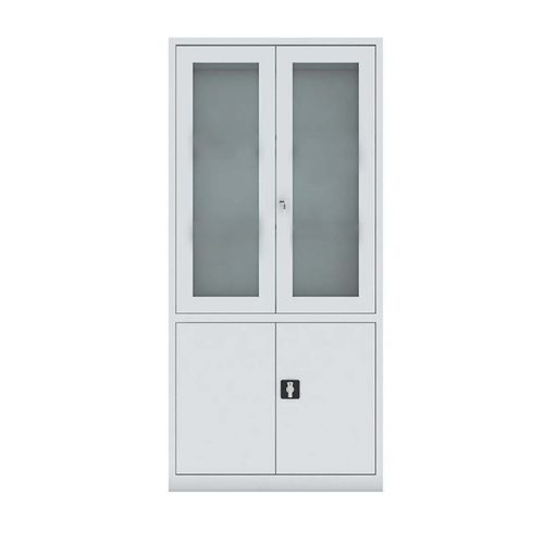 Armoire métallique Semi vitrés portes battante H.180 x L.80 x P.40 cm Epaisseur de Tôle et coloris au choix