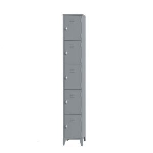 Armoire Vestiaire métallique à 5 portes fermeture avec serrure cadenas Dimensions H 198*30*45 