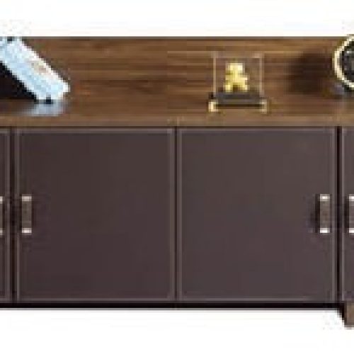 Bahut THALES avec 4 portes 200*50*95 cm , coul african wallnut