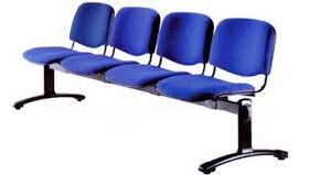 Banquette de réception 4 places ISO EN TISSU coloris au choix