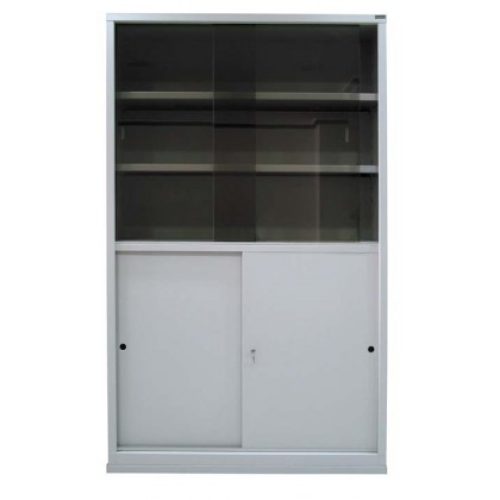 Bibliothèque métallique vitrée 1980*1200*450 coloris au choix