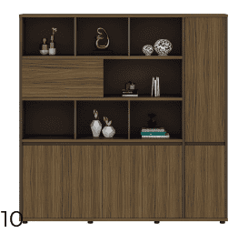 Bibliothèque TEMPO 200x40x200 cm coloris au choix