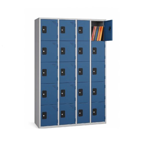 Bloc de vestiaire à 4 cornières de 16 cases fermeture std Dim H 198*120*45 coloris au choix