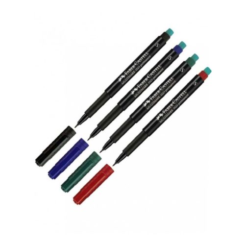 Boite de 10 Feutres Multimark Permanent S line FABER-CASTELL Coloris au choix