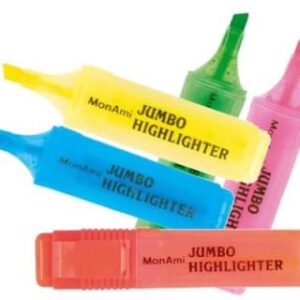 Boite de 12 Fluorescents Monami Highlighter Jumbo Coloris au choix