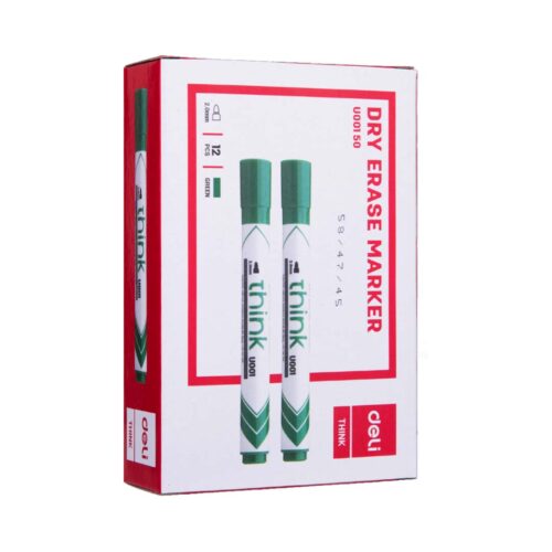 Boite de 12 Marqueurs pour tableau blanc effaçable à sec Bullet Point Deli-U001 coloris au choix