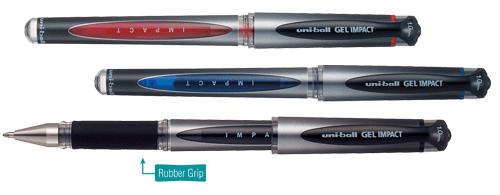 Boite de 12 Rollers Uni-Ball Gel Impact 1.0mm 4 Coloris au choix