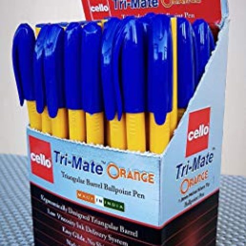 Boite de 12 Stylo coloris au choix Cello Trimate Orange 0.7 mm