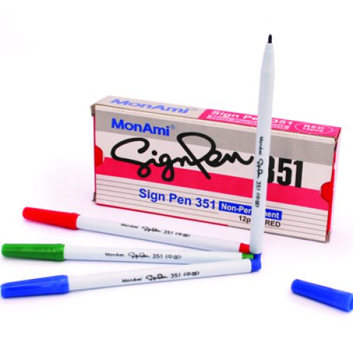 Boite de 12 Stylos Feutres Mon Ami pointe Médium 4 coloris au choix