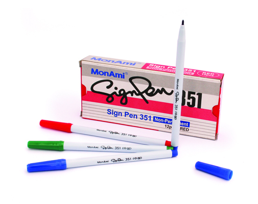 Boite de 12 Stylos Feutres Mon Ami pointe Médium 4 coloris au choix