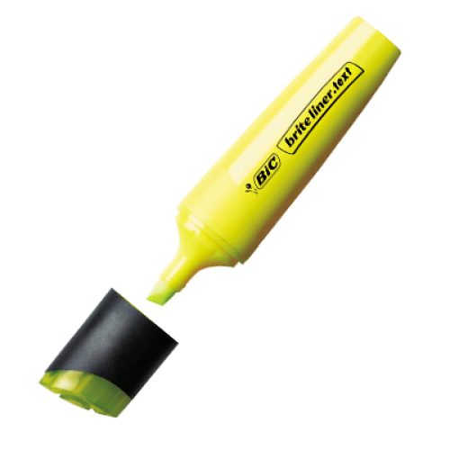Boite de 12 Surligneurs BIC Brite Liner Text 4 Coloris au choix