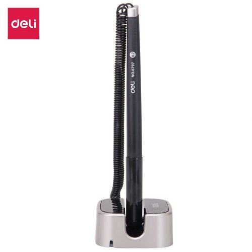 BOITE DE 24 STYLOS SUR SOCLE DELI-E6797 pointe ogive : 0,7 mm Noir