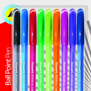 Boîte de 50 stylo bille focus Luxor 1MM 7 Coloris au choix