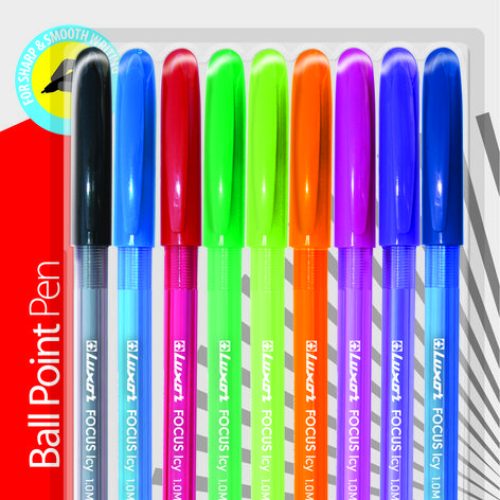Boîte de 50 stylo bille focus Luxor 1MM 7 Coloris au choix