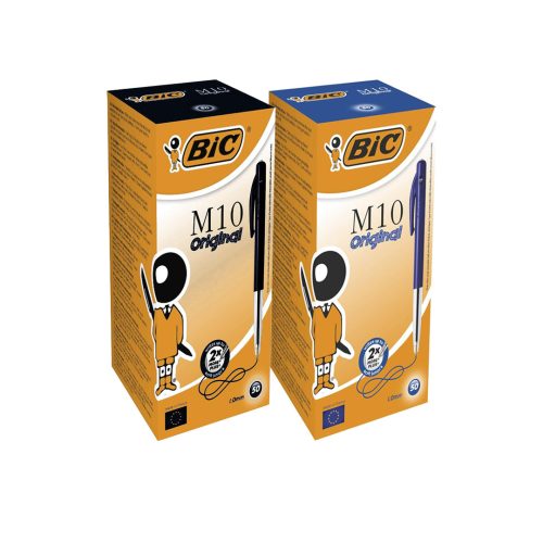 Boite de 50 stylos à Bille rétractable bic M10 MEDIUM Original Coloris au choix