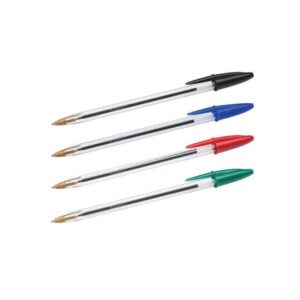 Boîte de 50 stylos Bille Cristal Médium BIC 4 Coloris au choix