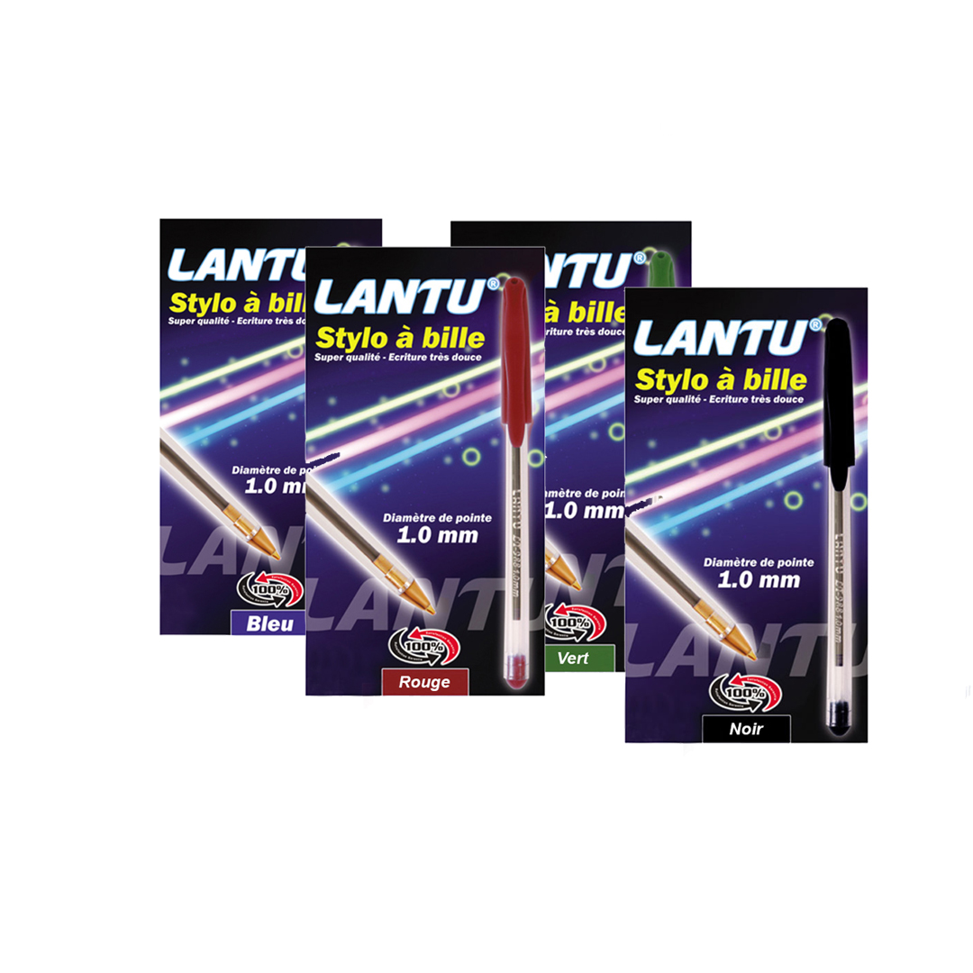 Boîte de 50 Stylos bille LANTU Coloris au choix