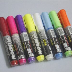 Boite de 6 marqueurs Effaçables fluorescents CKS pour verre