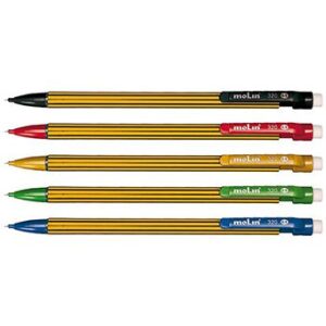 Boîte de 6 Porte-mines Molin gomme integrée