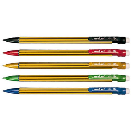 Boîte de 6 Porte-mines Molin gomme integrée