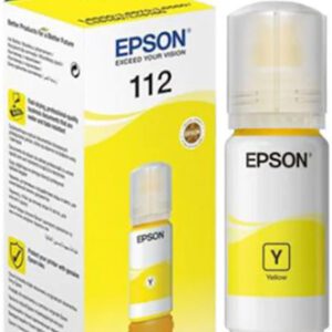 Bouteille d'encre Epson 112 Jaune EcoTank d'origine (C13T06C44A)