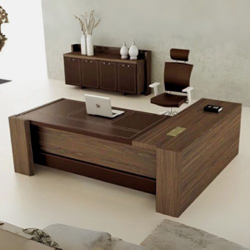 Bureau Direction ARCHIMEDE 220 cm avec retour + Rangement