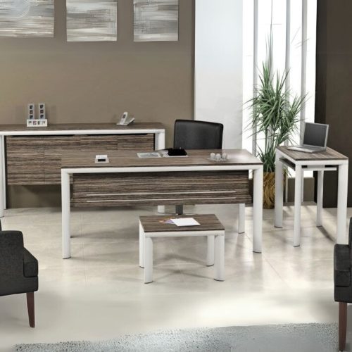 Bureau Direction LOTUS 180 cm avec retour + table basse + crédence