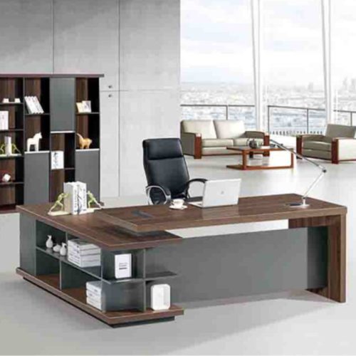 Bureau Direction NEWMANN 200 cm avec retour + Rangement