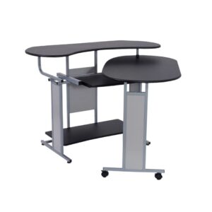 Bureau informatique avec ralonge , couleur noir