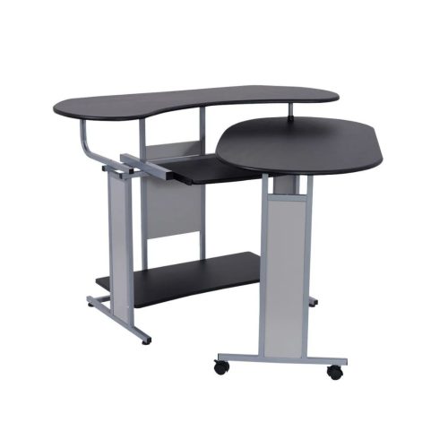 Bureau informatique avec ralonge , couleur noir