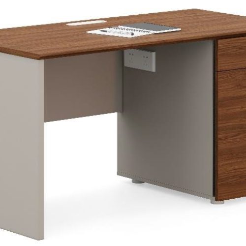 Bureau ISIS 120x60x75 cm, Coul.Golden Sandalwood + Seagull Gray