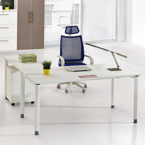 Bureau Opérateur CUBE 160 cm avec retour de 80 cm