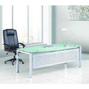 Bureau Opérateur ICE en verre sablé 160 cm