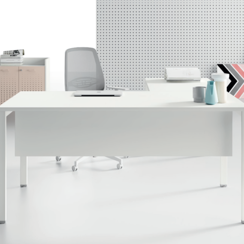 Bureau Opérateur métallique 120×60 cm Couleur blanche