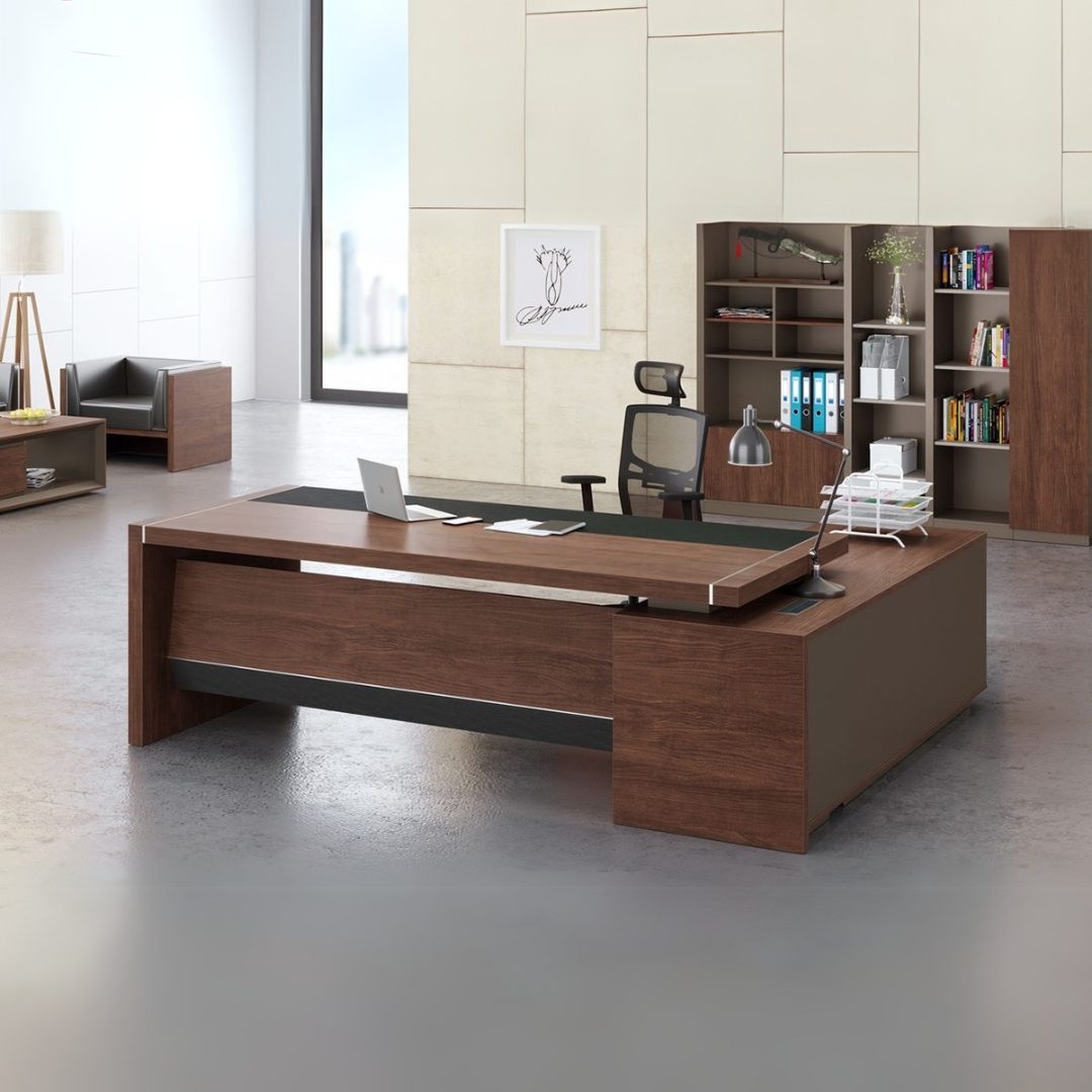 Bureau Président OPTIMUM 58 mm d'epaisseur anti rayures coloris au choix