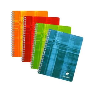 Cahier CLAREFONTAINE à spirales petits carreaux 100p 17x22 cm