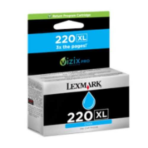 Cartouche Cyan N°220XL haute capacité LEXMARK