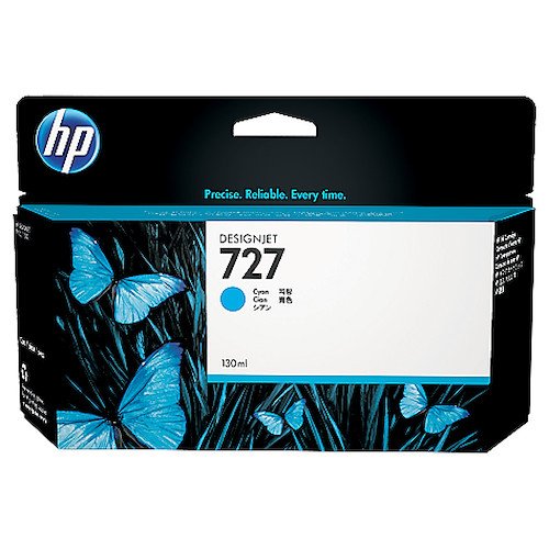 Cartouche d’encre HP 727 Designjet, Cyan (130 ml)