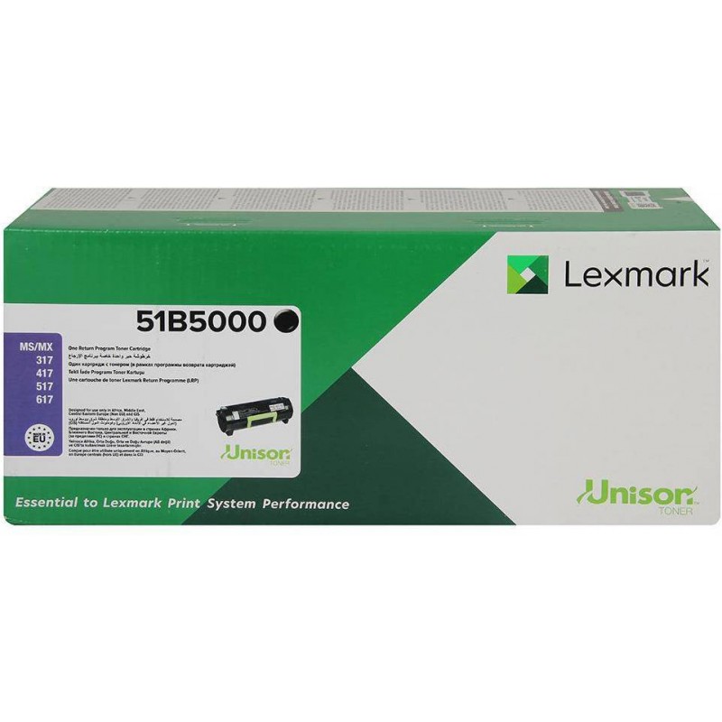 Cartouche de toner D'origine Lexmark Black Return Program 3000 Pages (55B5000)
