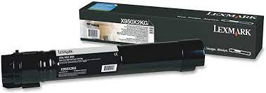 Cartouche de toner D'origine Longue Durée Lexmark Black (X950X2KG)