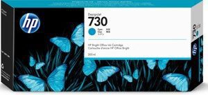 Cartouche d'encre HP 730 Cyan 300 ml d'origine pour Imprimante HP DesignJet série T1700 (P2V68A)